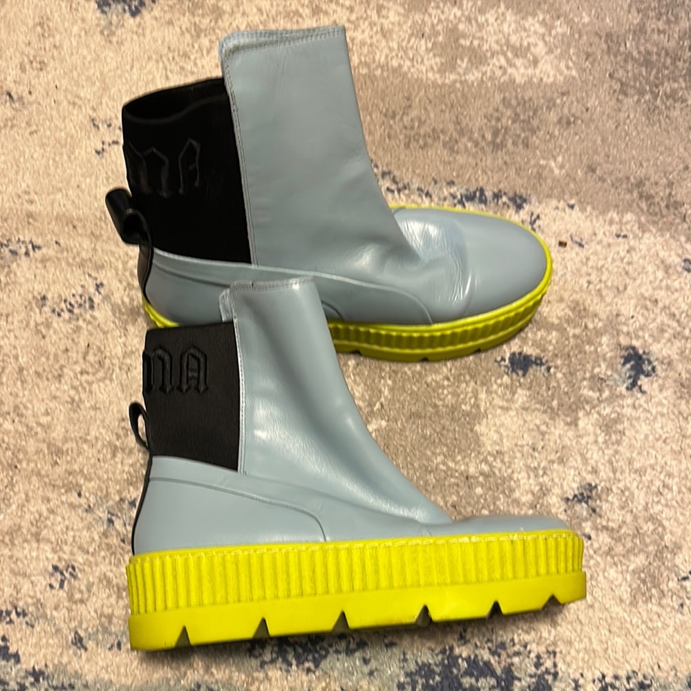 Puma Ankle Boots in Blue and Yellow
